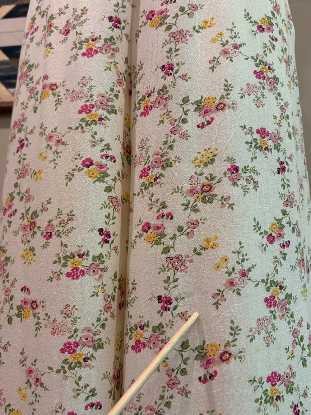 Ralph Lauren Denim & Supply Cream Floral Ruffle Tie Back Jumpsuit Romper size 2 - Picture 8 of 12